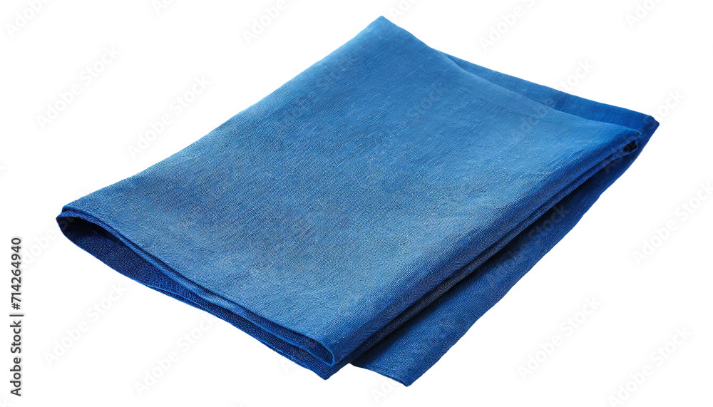 Blue napkins isolated on transparent background Blue napkins isolated on transparent background
