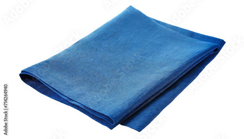 Blue napkins isolated on transparent background