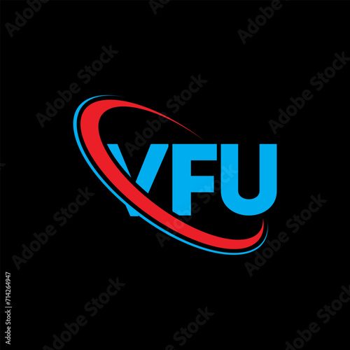 VFU logo. VFU letter. VFU letter logo design. Initials VFU logo linked with circle and uppercase monogram logo. VFU typography for technology, business and real estate brand. photo