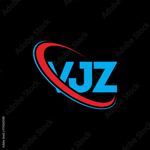 VJZ logo. VJZ letter. VJZ letter logo design. Initials VJZ logo linked with circle and uppercase monogram logo. VJZ typography for technology, business and real estate brand. photo