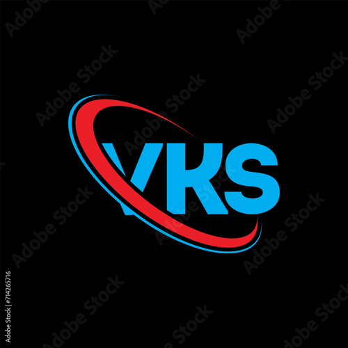 VKS logo. VKS letter. VKS letter logo design. Initials VKS logo linked with circle and uppercase monogram logo. VKS typography for technology, business and real estate brand.