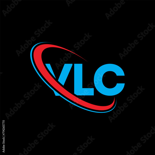 VLC logo. VLC letter. VLC letter logo design. Initials VLC logo linked with circle and uppercase monogram logo. VLC typography for technology, business and real estate brand. photo