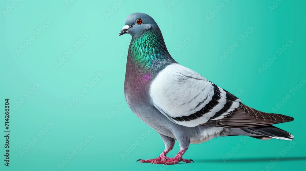 Gray pigeon background with ample space for text, perfect for banners, advertisements, and bird lovers Gray pigeon background with ample space for text, perfect for banners, advertisements, and bird lovers