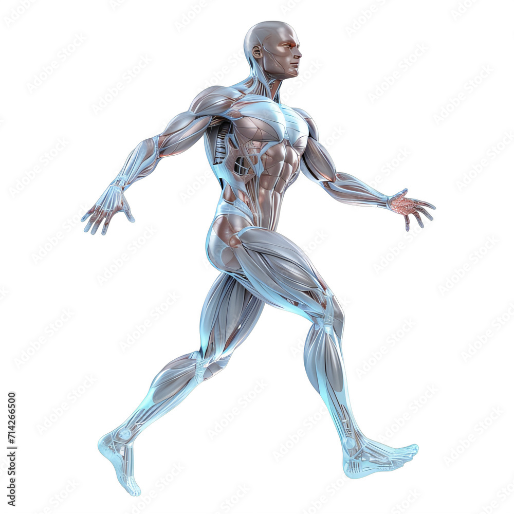 A human body showing muscles on a transparent background png isolated A human body showing muscles on a transparent background png isolated