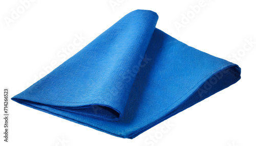Blue napkins isolated on transparent background