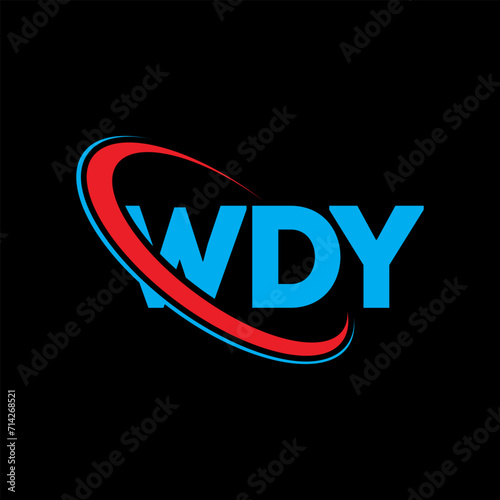 WDY logo. WDY letter. WDY letter logo design. Initials WDY logo linked with circle and uppercase monogram logo. WDY typography for technology, business and real estate brand.