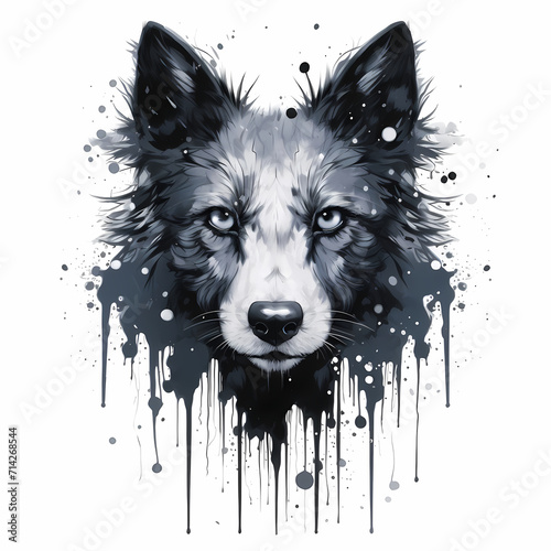 Beautiful cute dog water co...