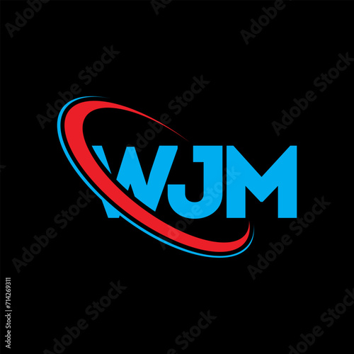 WJM logo. WJM letter. WJM letter logo design. Initials WJM logo linked with circle and uppercase monogram logo. WJM typography for technology, business and real estate brand.