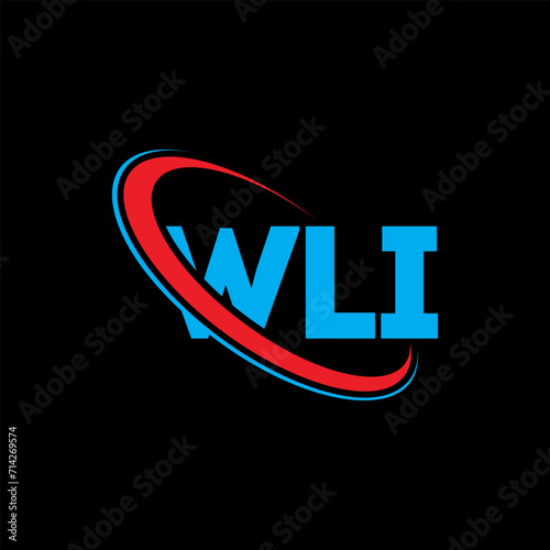 WLI logo. WLI letter. WLI letter logo design. Initials WLI logo linked with circle and uppercase monogram logo. WLI typography for technology, business and real estate brand.
