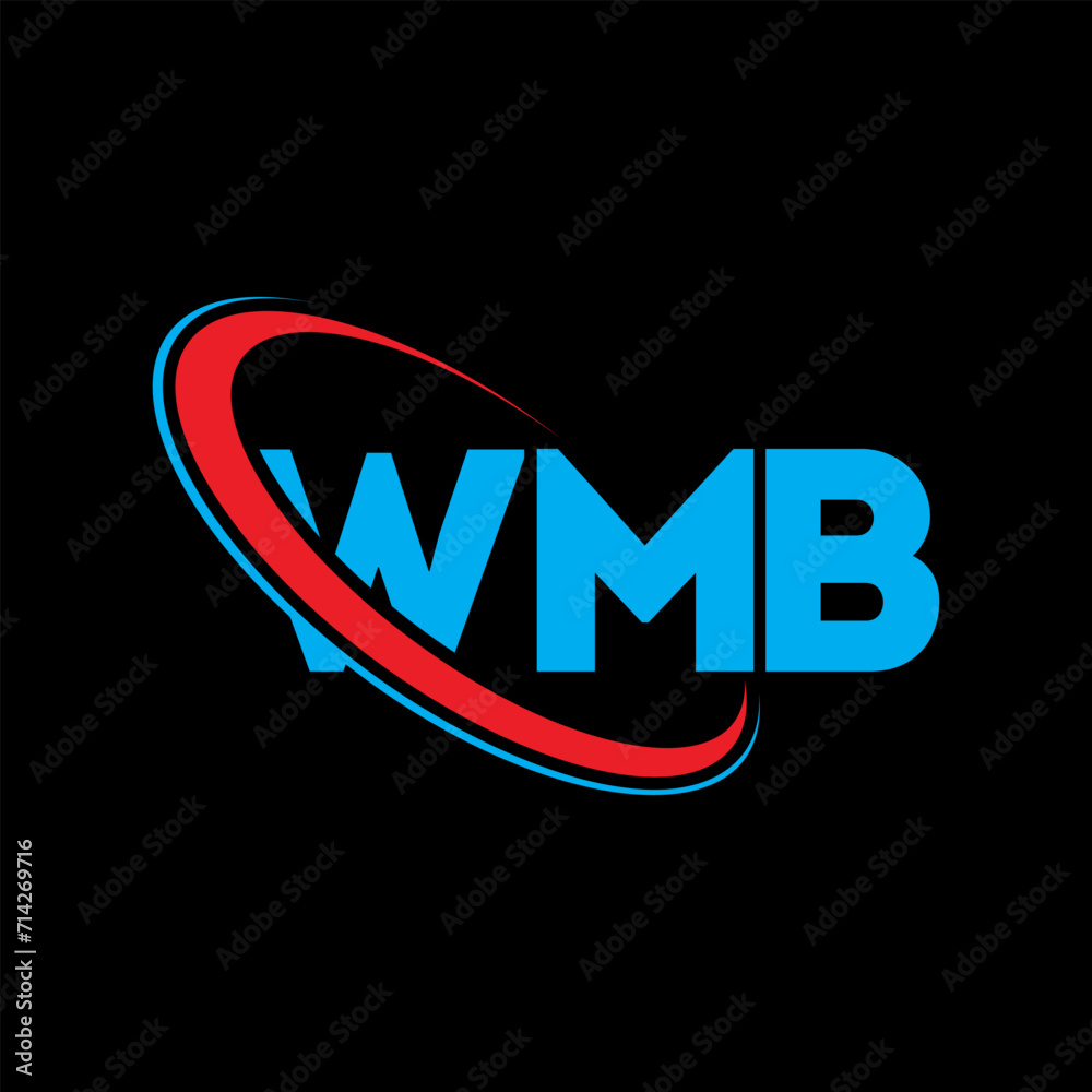 WMB logo. WMB letter. WMB letter logo design. Initials WMB logo linked