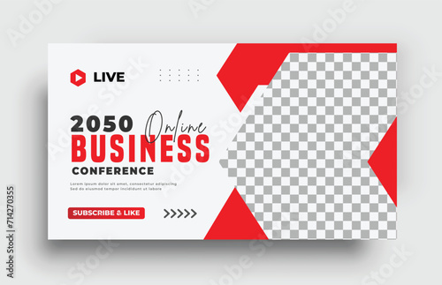 YouTube thumbnail for workshop promotion cover banner and business web banner template 