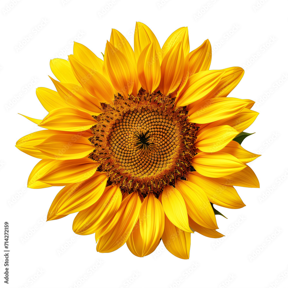 A yellow sunflower with no leaves on a transparent background png isolated A yellow sunflower with no leaves on a transparent background png isolated