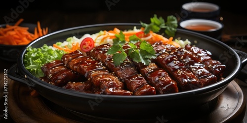 Sweet & Sour Spare Rib Extravaganza: Irresistible Chinese Fusion. Glazed Goodness on Tender Ribs, 