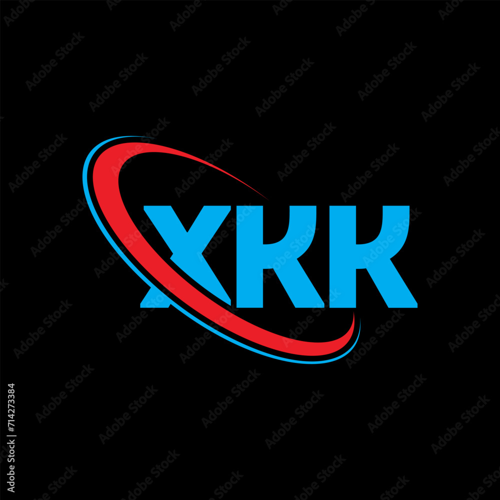 XKK logo. XKK letter. XKK letter logo design. Initials XKK logo linked with circle and uppercase monogram logo. XKK typography for technology, business and real estate brand.