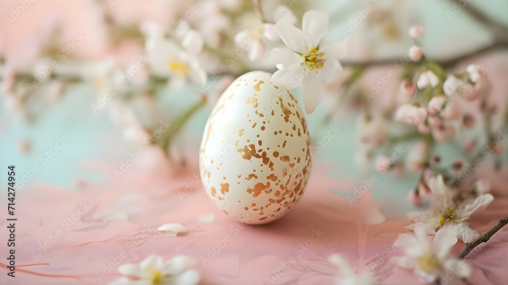 an egg sitting on top of a table next to flowers an egg sitting on top of a table next to flowers
