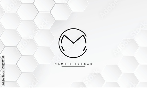 CM or MC Logo Alphabet Letters Monogram