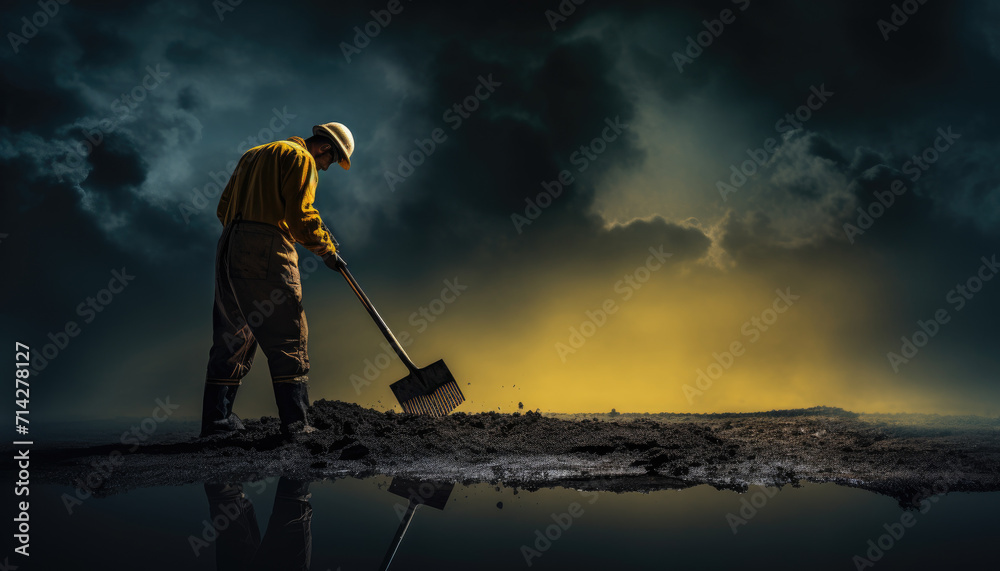 Symbolic image of worker surreal photo Symbolic image of worker surreal photo
