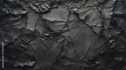 Vintage Torn Ripped Paper Background in Black Color AI Generated