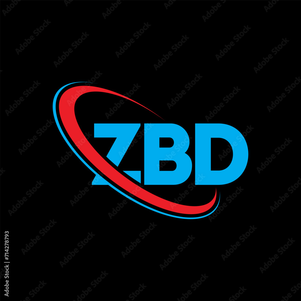 ZBD logo. ZBD letter. ZBD letter logo design. Intitials ZBD logo linked with circle and uppercase monogram logo. ZBD typography for technology, business and real estate brand.