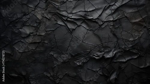 Vintage Torn Ripped Paper Background in Black Color AI Generated
