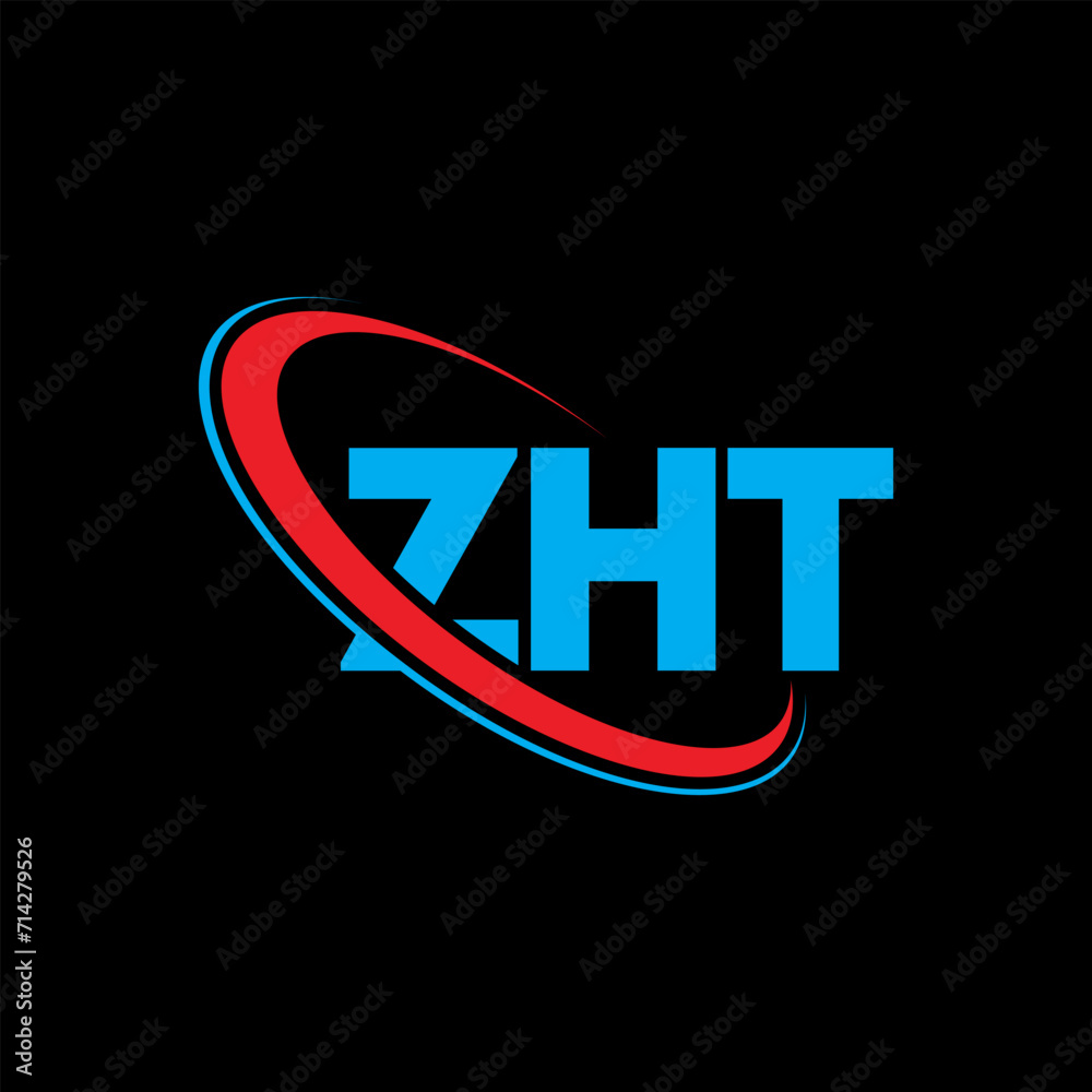 ZHT logo. ZHT letter. ZHT letter logo design. Initials ZHT logo linked with circle and uppercase monogram logo. ZHT typography for technology, business and real estate brand.
