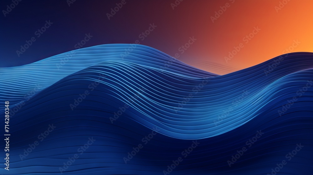Abstract Wave Line Effect for Background and Wallpaper AI Generated
