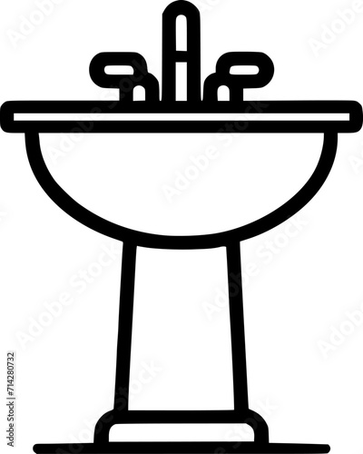 washstand icon vector, solid flat sign, pictogram isolated on black, sign, symbol, vector, art
