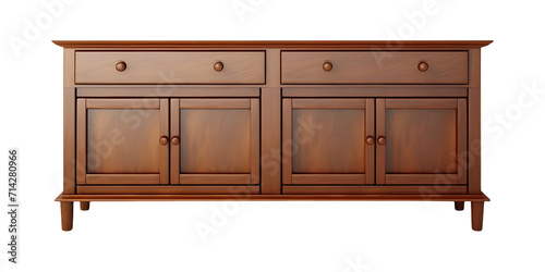 Wooden Dining Room Cabinet (PNG Object) isolated on transparent and white background