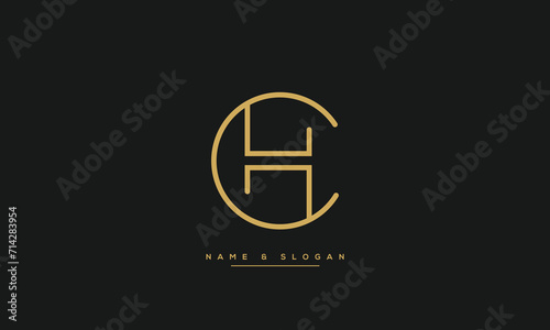 CH or HC Alphabet Letters Logo Monogram