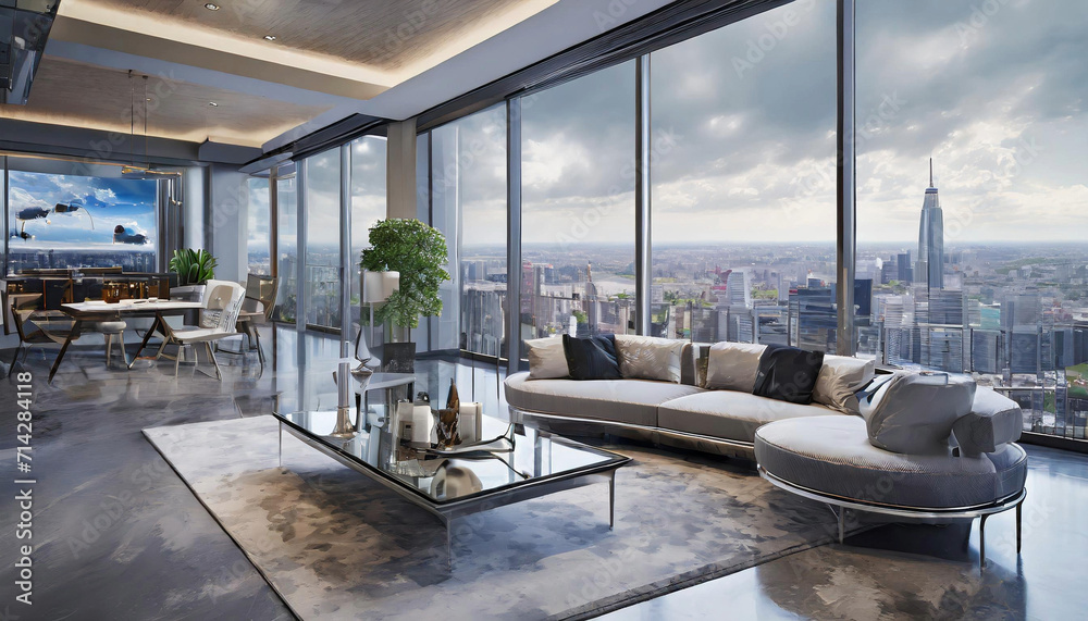 Curated visual reference: Picture Idea: Design An Upscale Penthouse Interior With Floor To Ceiling Windows