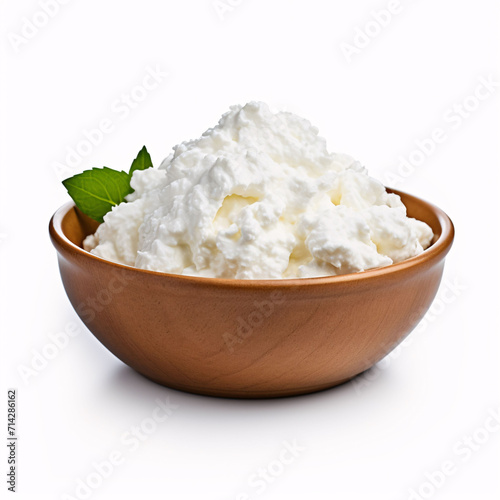 Cottage cheese isolated on a white background. Curd isolated. High quality photo
