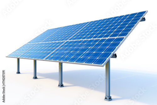 Innovative Solar Solutions: Blue-Green Module on White