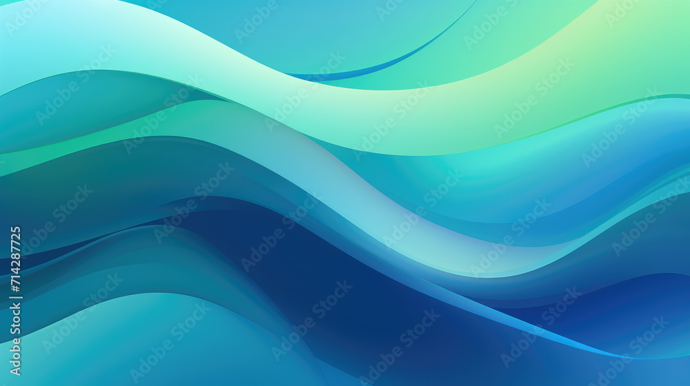 Wavy oval shapes in blue and green color textured wallpaper for background Wavy oval shapes in blue and green color textured wallpaper for background