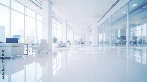 White clean glass working office interior image background © LFK