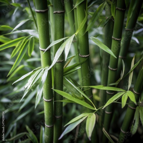 Bamboo forest in the light of the sun  background