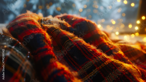 Warmth Unleashed: Fluffy Plaid Delight