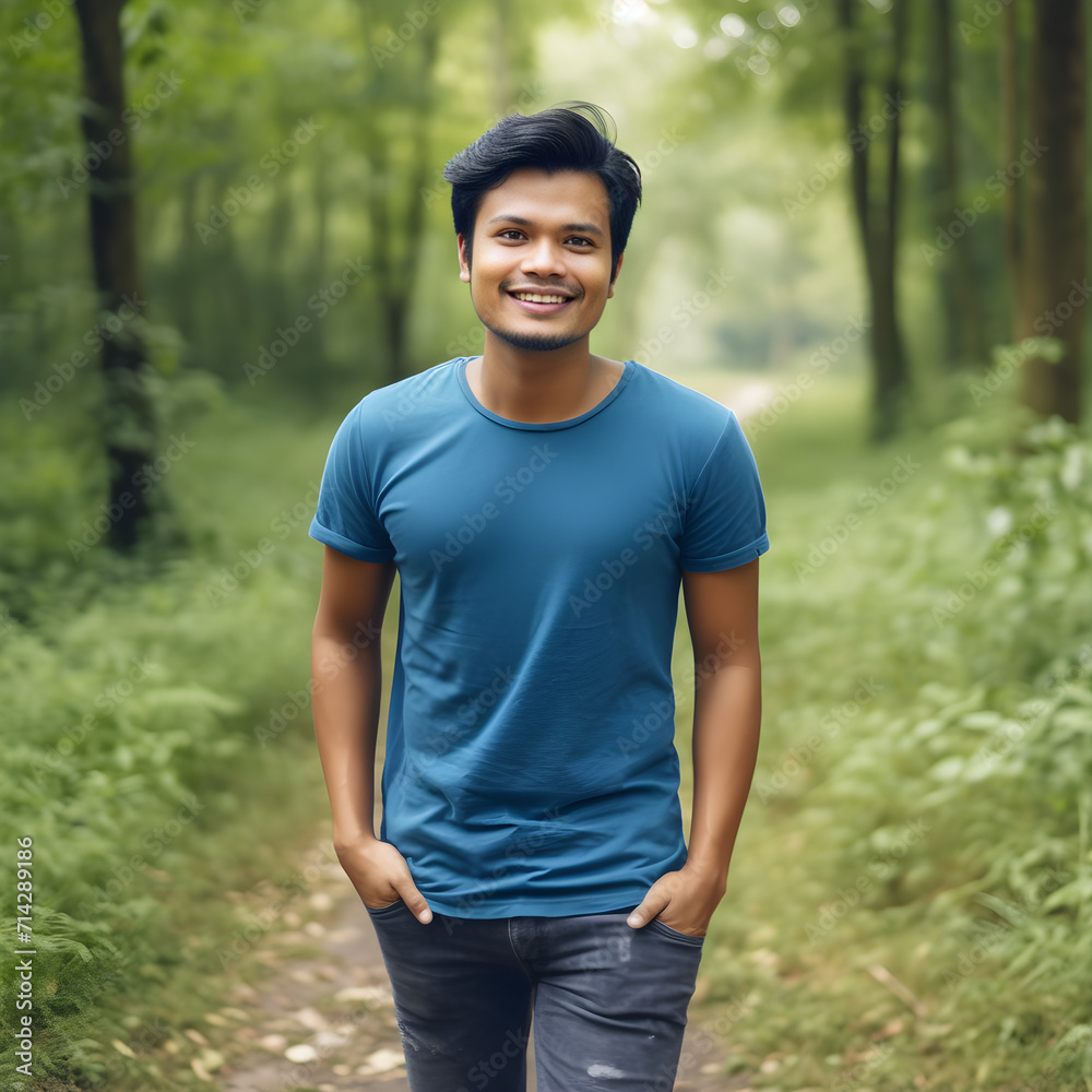 Model wearing T-shirt, an illustration graphc resource Model wearing T-shirt, an illustration graphc resource