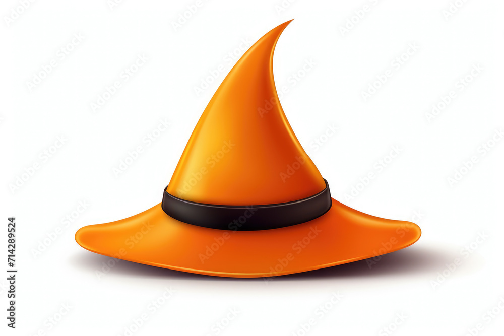 Naklejka premium Witch hat isolated on white background