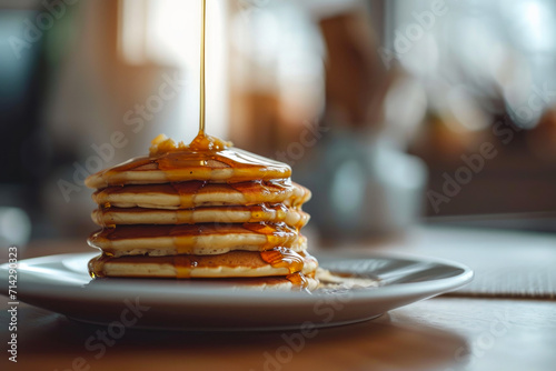 Syrupy Pancake Delight  Kitchen Portrait