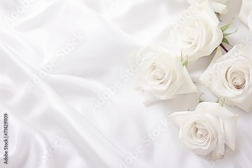 Wedding Background  White Roses  Minimalism  Silk