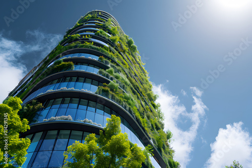 Modern Green Building Design - Generative AI