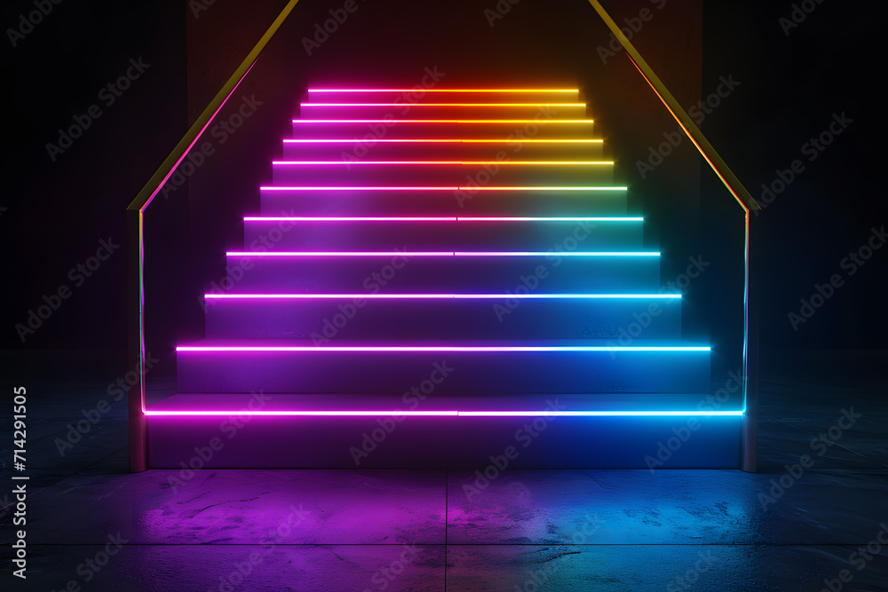 Illuminated Staircase Design - Generative AI Illuminated Staircase Design - Generative AI
