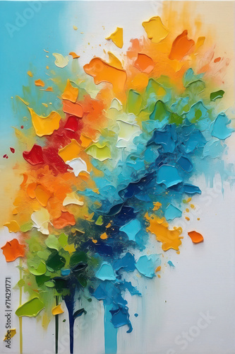 abstract summer oil painting textured background