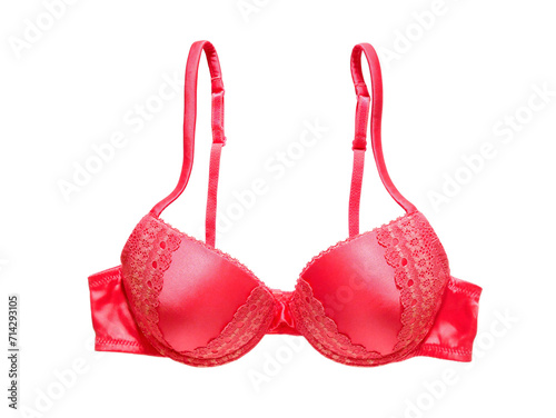 Red bra isolated on white background