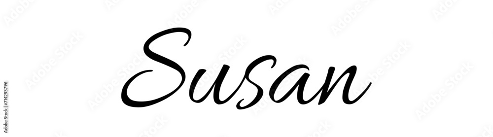 Susan - black color - female name - ideal for websites, emails, presentations, greetings, banners, cards, books, t-shirt, sweatshirt, prints, cricut, silhouette,