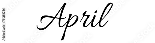 April - black color - female name - ideal for websites, emails, presentations, greetings, banners, cards, books, t-shirt, sweatshirt, prints, cricut, silhouette,