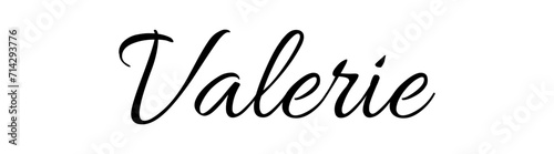 Valerie - black color - female name - ideal for websites, emails, presentations, greetings, banners, cards, books, t-shirt, sweatshirt, prints, cricut, silhouette,