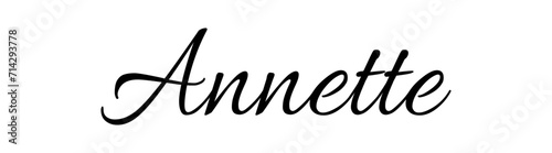 Annette - black color - female name - ideal for websites, emails, presentations, greetings, banners, cards, books, t-shirt, sweatshirt, prints, cricut, silhouette,