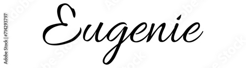 Eugenie - black color - female name - ideal for websites, emails, presentations, greetings, banners, cards, books, t-shirt, sweatshirt, prints, cricut, silhouette,