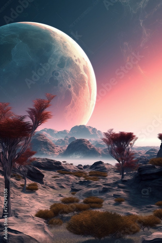The fantastic landscape of space. AI Generated ©  iiulia